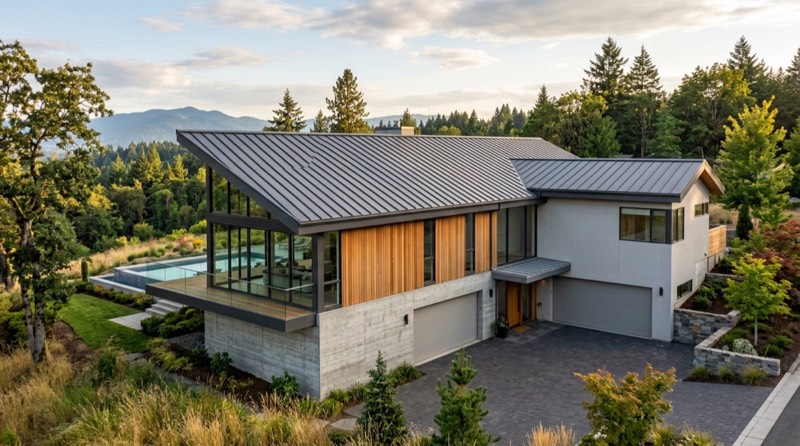 Фальц, современный дом